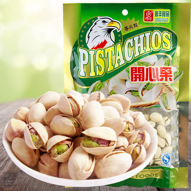 Pufeng salt baked pistachio independent packaging 80g bag supermarket children eat snacks delicious