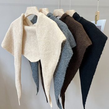 Korean style women's autumn and winter triangle shawl