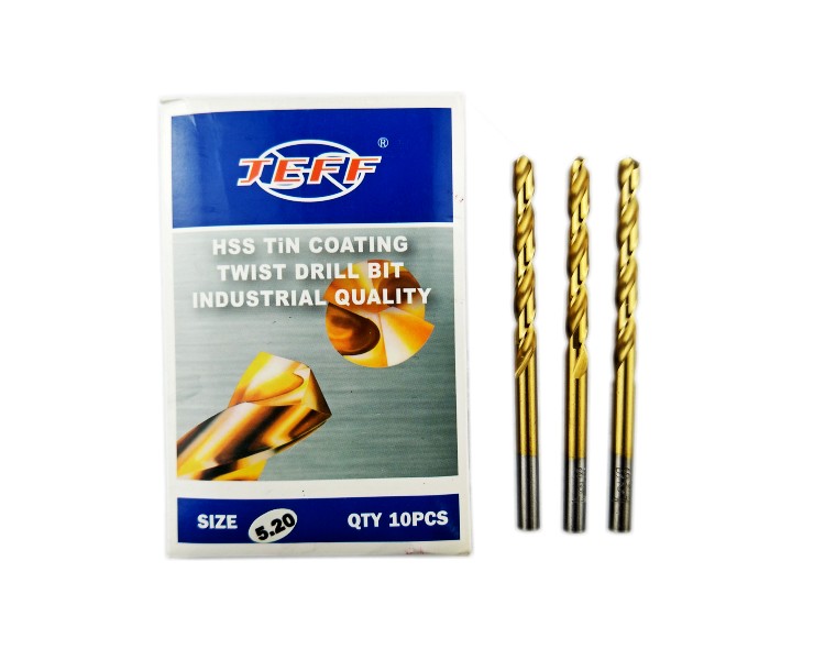 Dalian Far East JEFF plated titanium straight shank Twist Drill Bit 2 3 4 2 5 6 78 5mm Coating Diamond Nozzle Stainless Steel