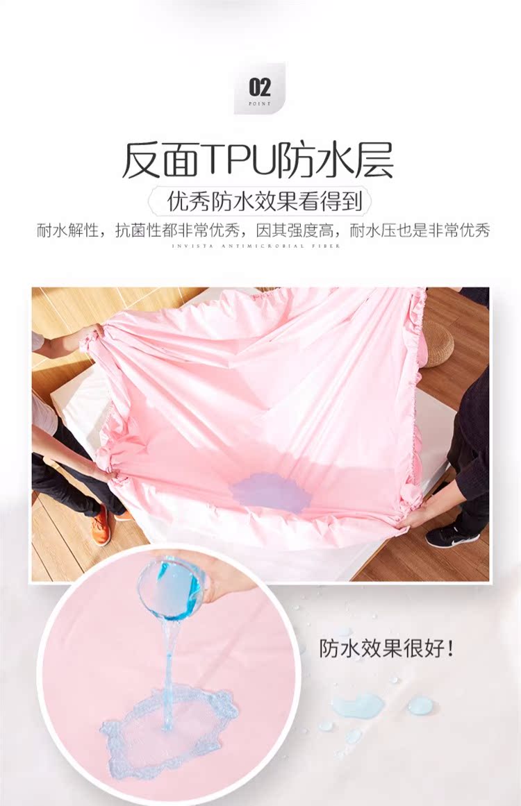 Giường cotton nguyên chất không thấm nước bed giường đơn 1,8m Giường cotton trải giường 1,5m Simmons tiết niệu Mua ga phủ giường