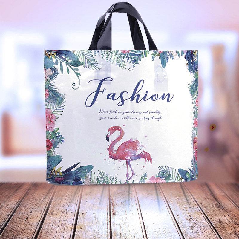Flamingo Tote Bag Packaging Bag Clothes Plastic Garment Bag Gift Shopping Bag Clothing Store Bag