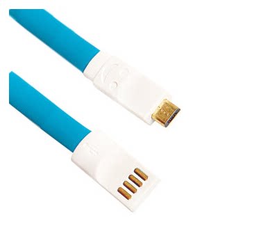 Three Fort UM-B102 USB Noodle Phone Data Line Charging Line Micro USB Flat Wire With Lock Catch 1 2 m