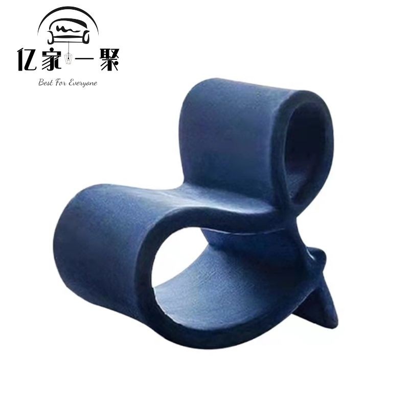 Creative design fiberglass hollow 8-character back chair sales model room modern curved curved single sofa chair