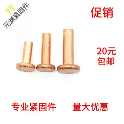 Star Bay standard parts flat head red copper rivets pure copper solid rivets red copper rivets flat cap copper nail M3M4M5M6