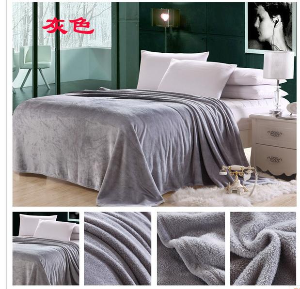 Màu tinh khiết chăn san hô fleece duy nhất đôi thảm sinh viên ký túc xá sheets chăn nap dày giải trí giải trí nhung