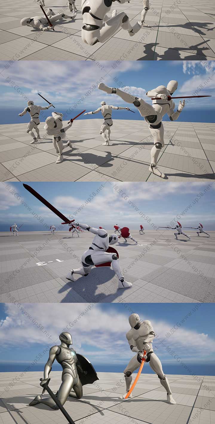 538个Unreal Engine战斗动作动画素材包
