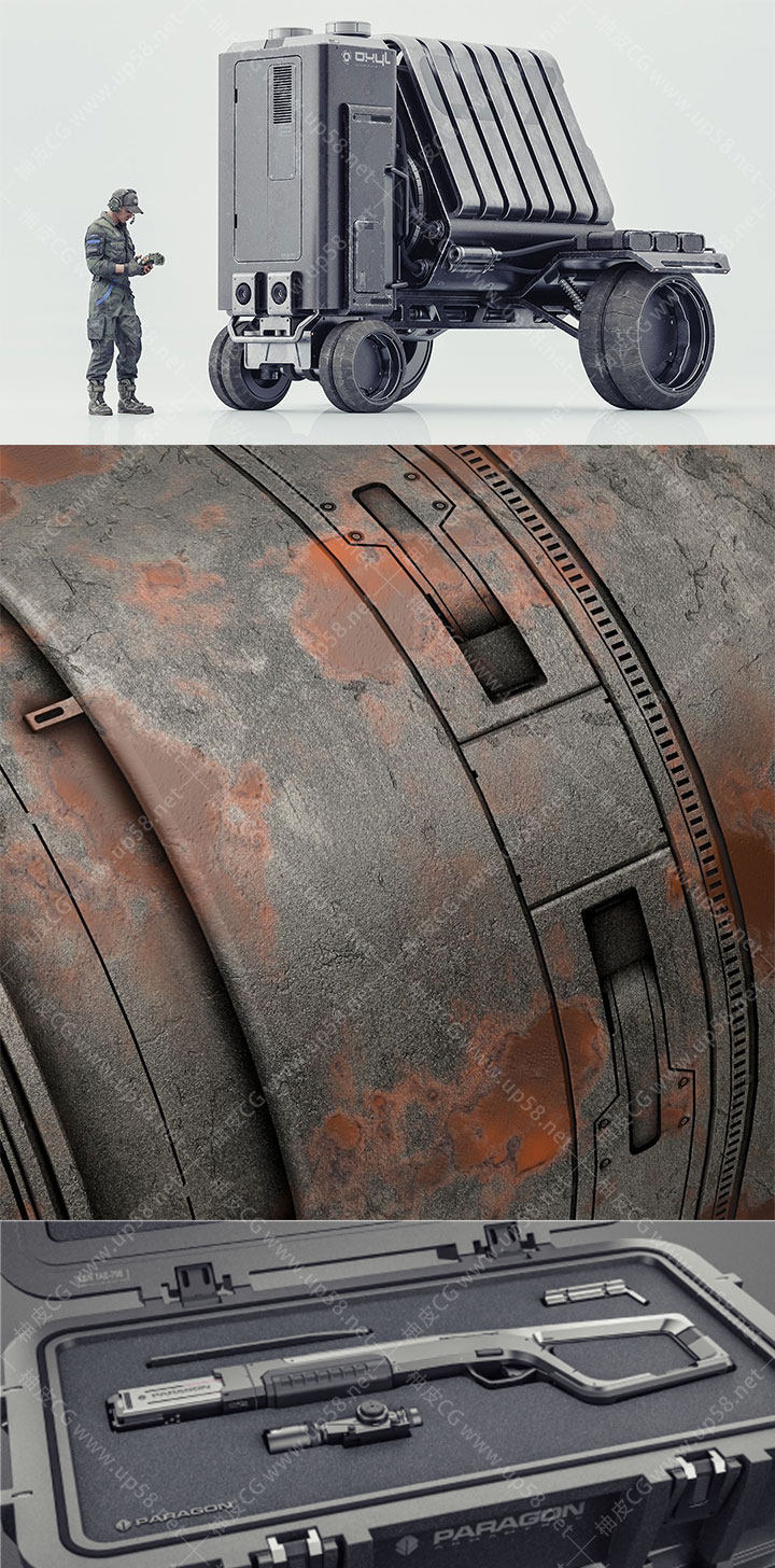 Blender模型硬表面材质纹理插件MaterialWorks(中文字幕教程)+资源库