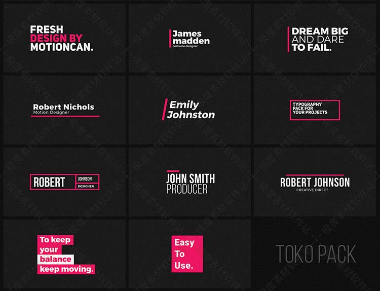 AE Pr预设模板 转场排版图表文字标题呼出说明商品展示动画素材库升级版 V1.3.1