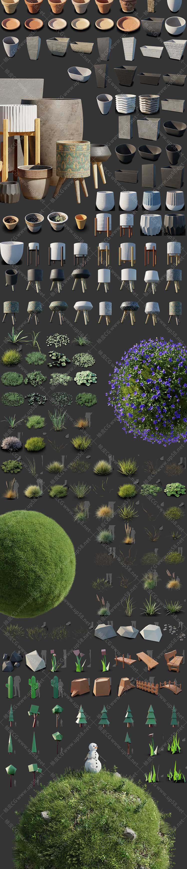 [汉化版]Blender快速场景构建与资产散布插件BagaPie v11.0.10+600种环境资产库(中文字幕教程)