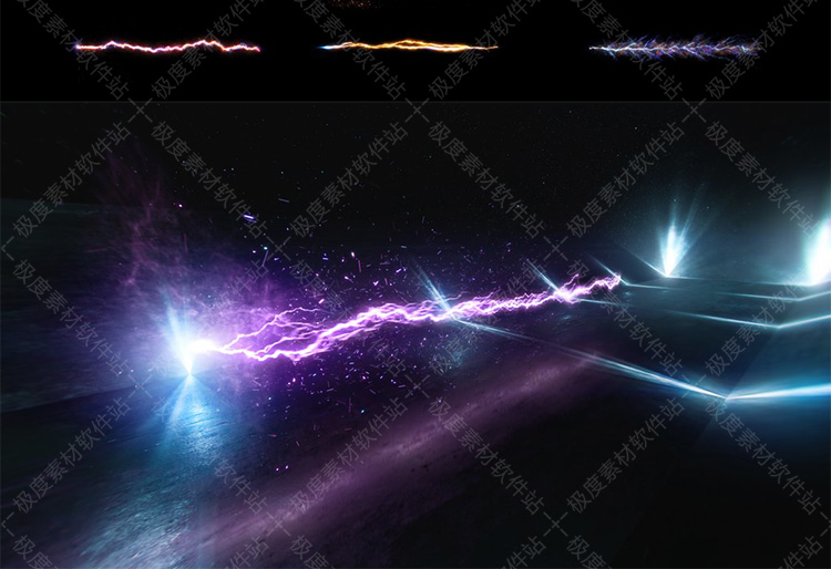科幻影视激光冲击能量波魔法武器开火光线 后期特效合成视频素材