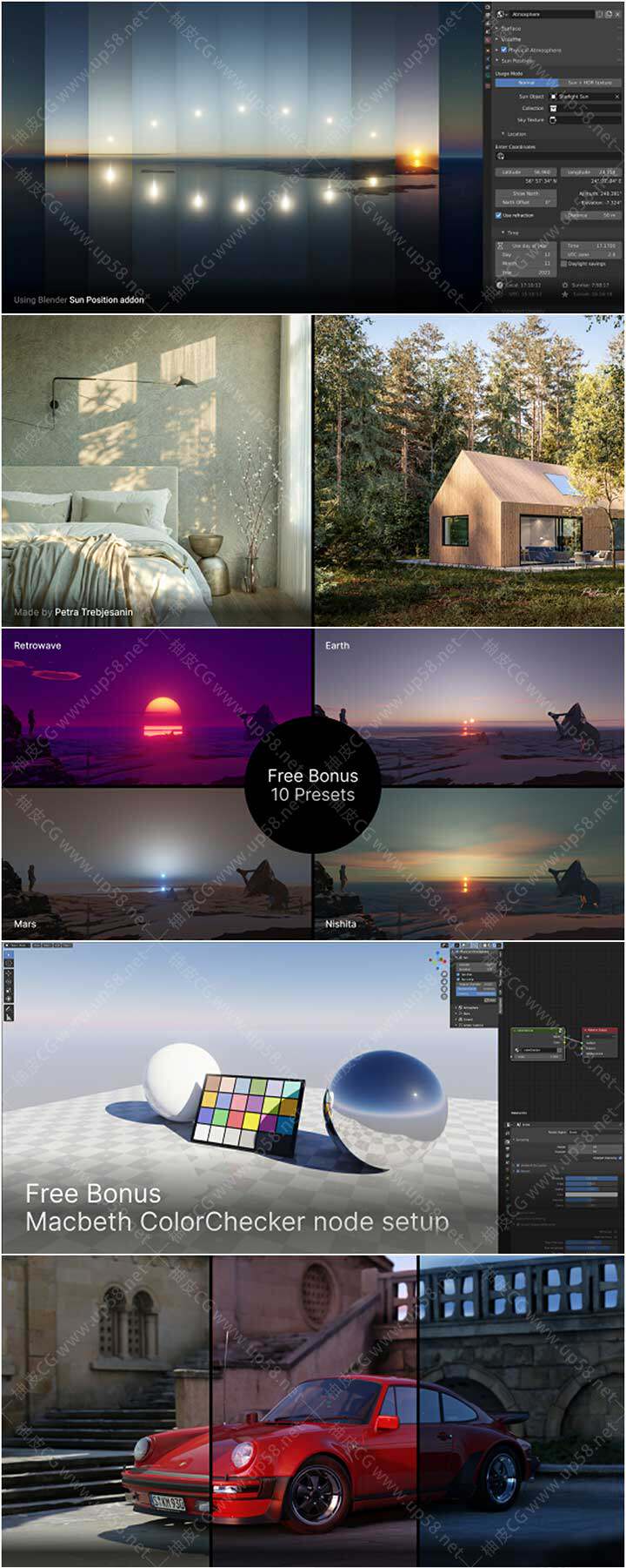 [汉化版]Blender实时模拟物理天空真实光照星空大气插件Physical Starlight And Atmosphere v1.9.4