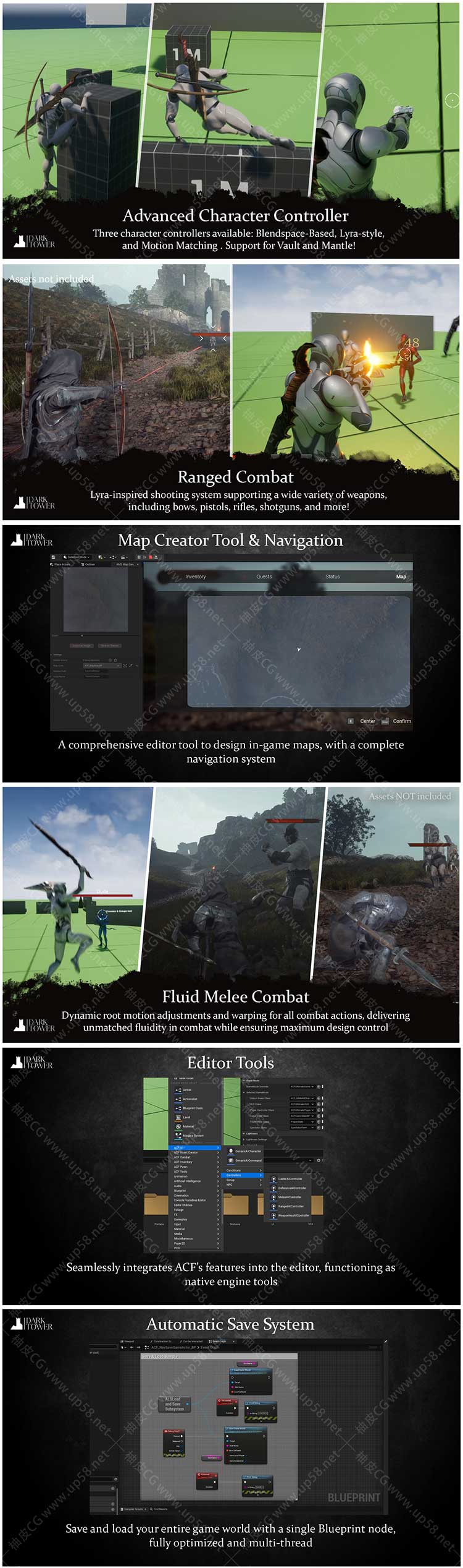 Unreal Engine基于C++的高性能动作RPG核心战斗框架Ascent Combat Framework Ultimate