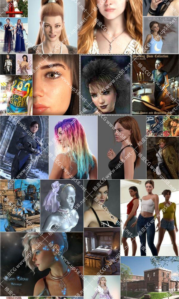 Daz studio 3D角色模型素材合集2023年度1月第一波