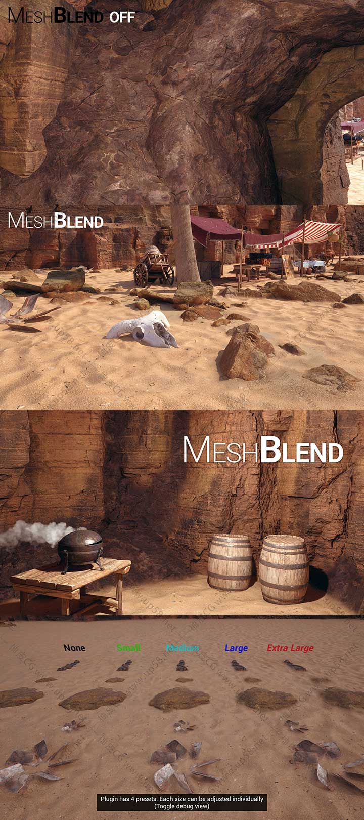Unreal Engine下一代无RVT网格混合插件MeshBlend - Next generation mesh blending without RVT