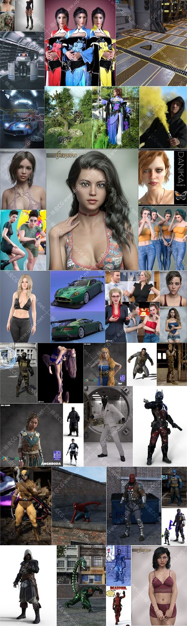 Daz studio 3D角色模型素材合集2023年度1月第四波