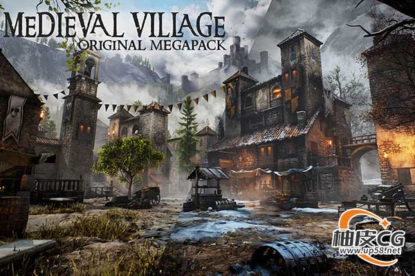 Unreal Engine中世纪山村高质量游戏资源包Medieval Village