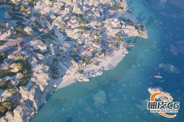 130静态网格+模块化建筑Unreal Engine希腊岛屿环境Greek Island