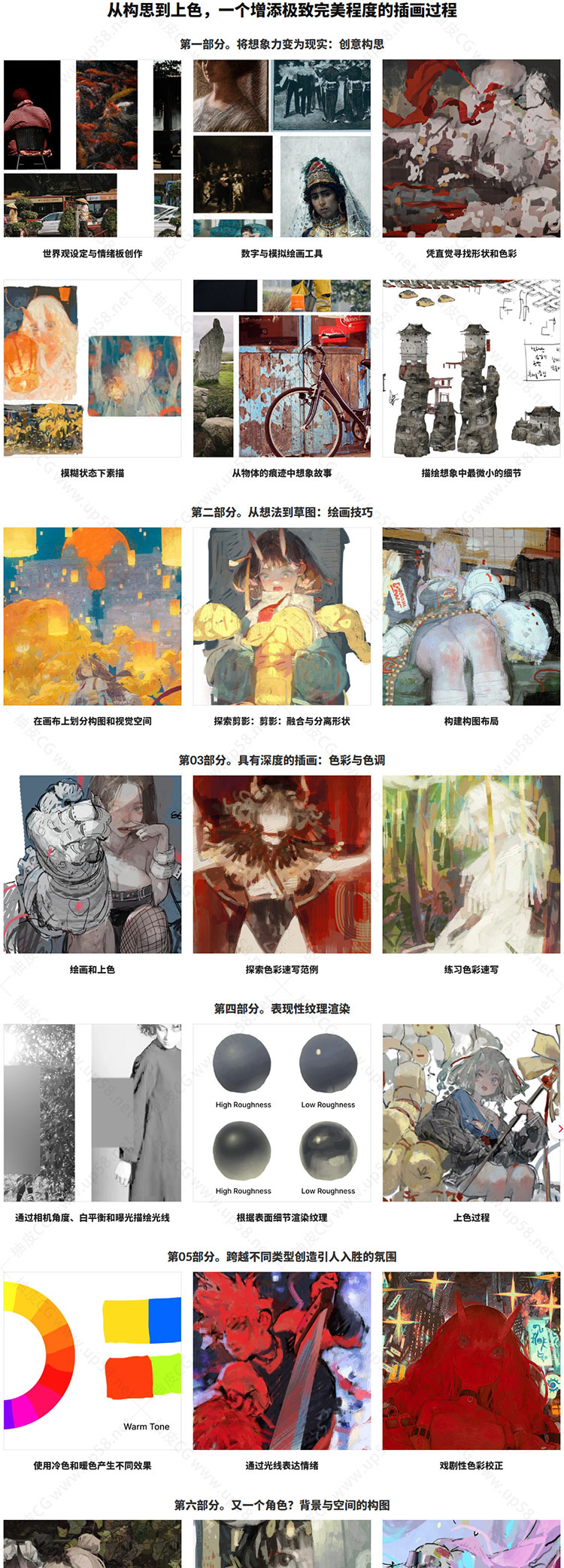 [中文字幕]Photoshop想象力到半写实角色与场景插画创作技巧视频课程Coloso