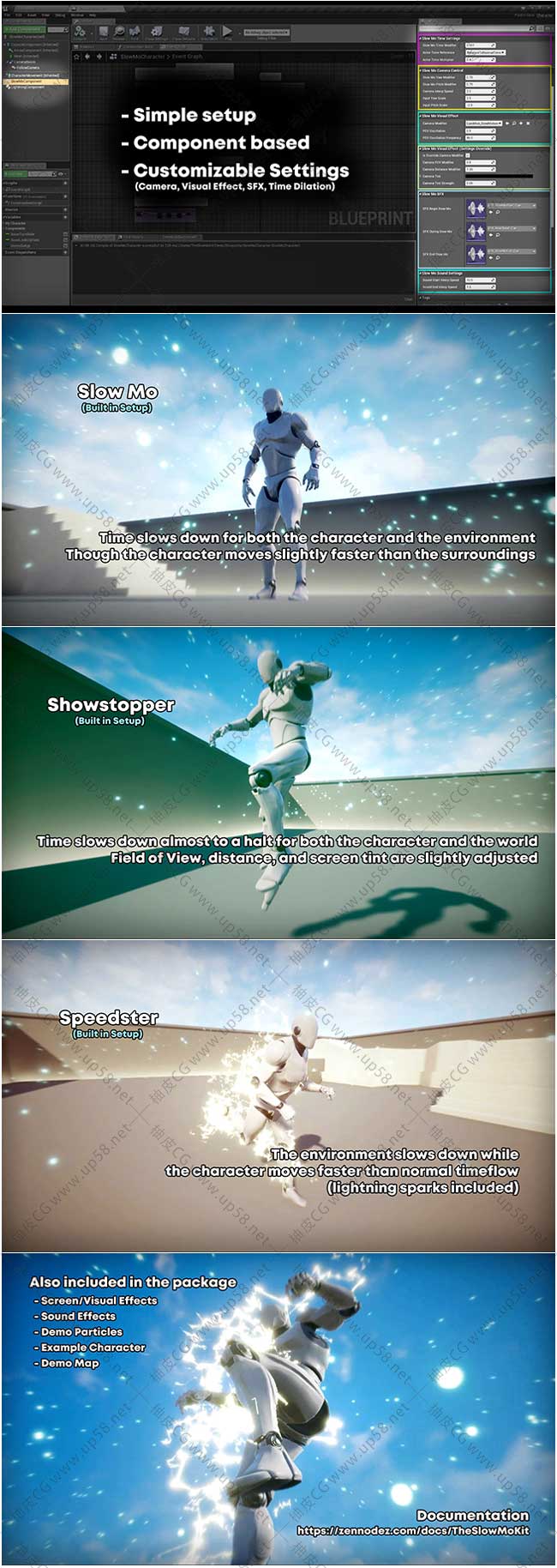 Unreal Engine可自定义设置慢动作组件系统The Slow Mo Kit