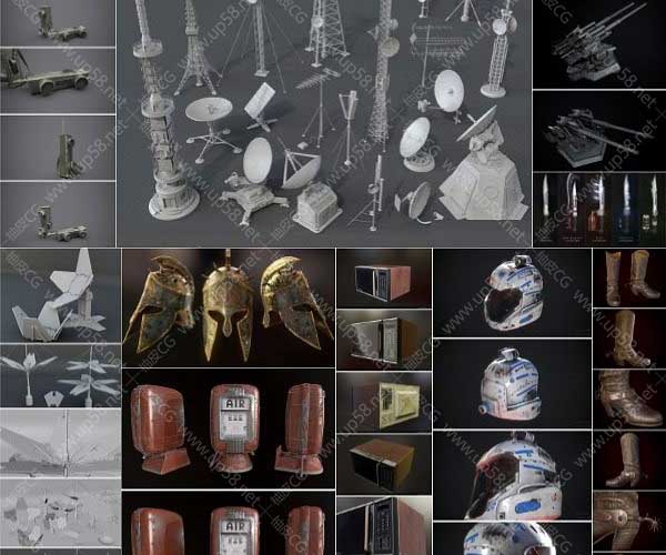 96套游戏3D模型合集 PBR Game 3D-Models Bundle June 2020