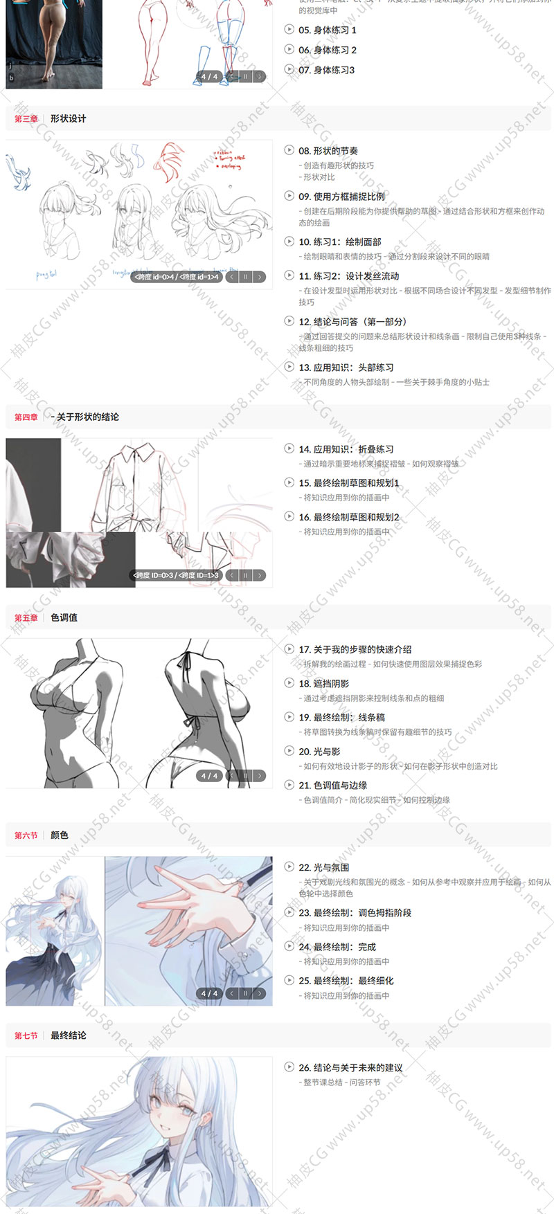图形到角色全流程动漫插画核心技能与策略视频教程(中文字幕)
