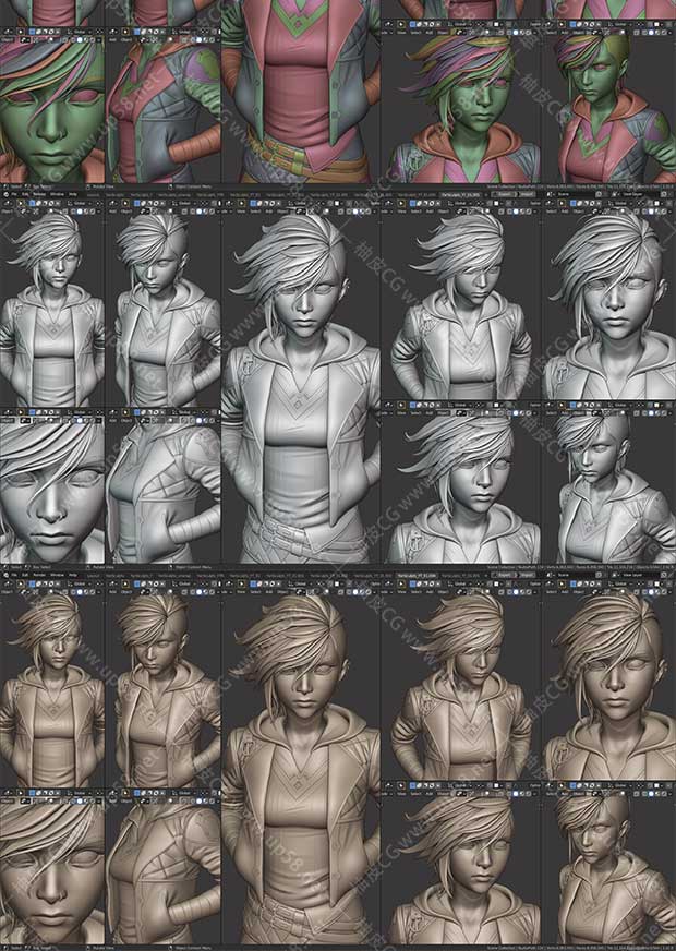 Blender创建角色3D模型完整视频教程