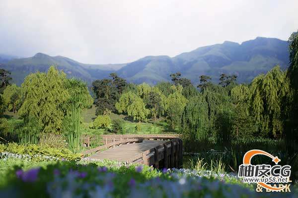 Unreal Engine植物湖面木栈柳湖生物群落环境Willow Lake Biome Environment