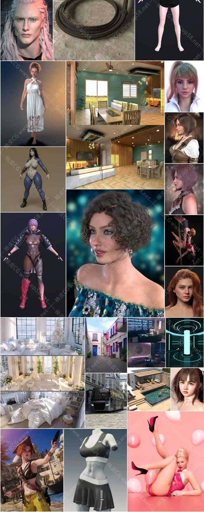 Daz studio 3D角色模型素材合集2025年度11月第一波