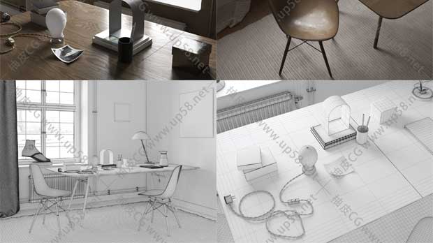 3DSMAX（VRay / Corona） & C4D（Maxwell render / VRay）室内场景精细3D模型