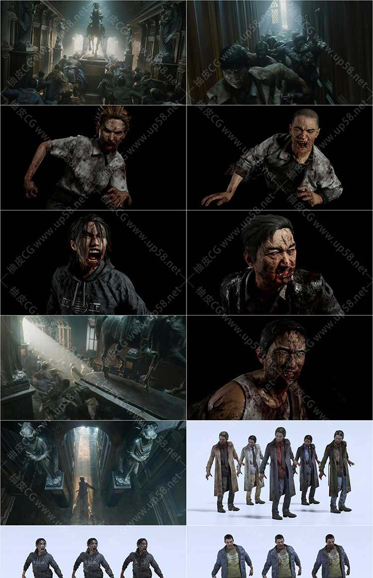 Unreal Engine生化危机感染僵尸模块化角色包INFECTED - Modular Character Bundle