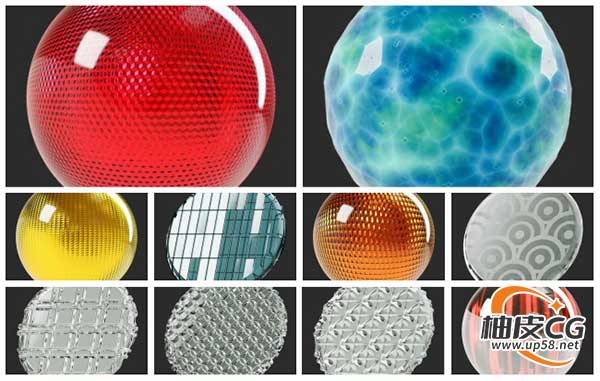 500+高品质塑料玻璃冰块凝胶半透明Substance材质纹理合集