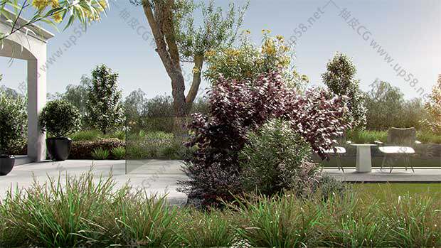 3DSMAX / VRay / Corona园林设计灌木树木植物3D模型素材