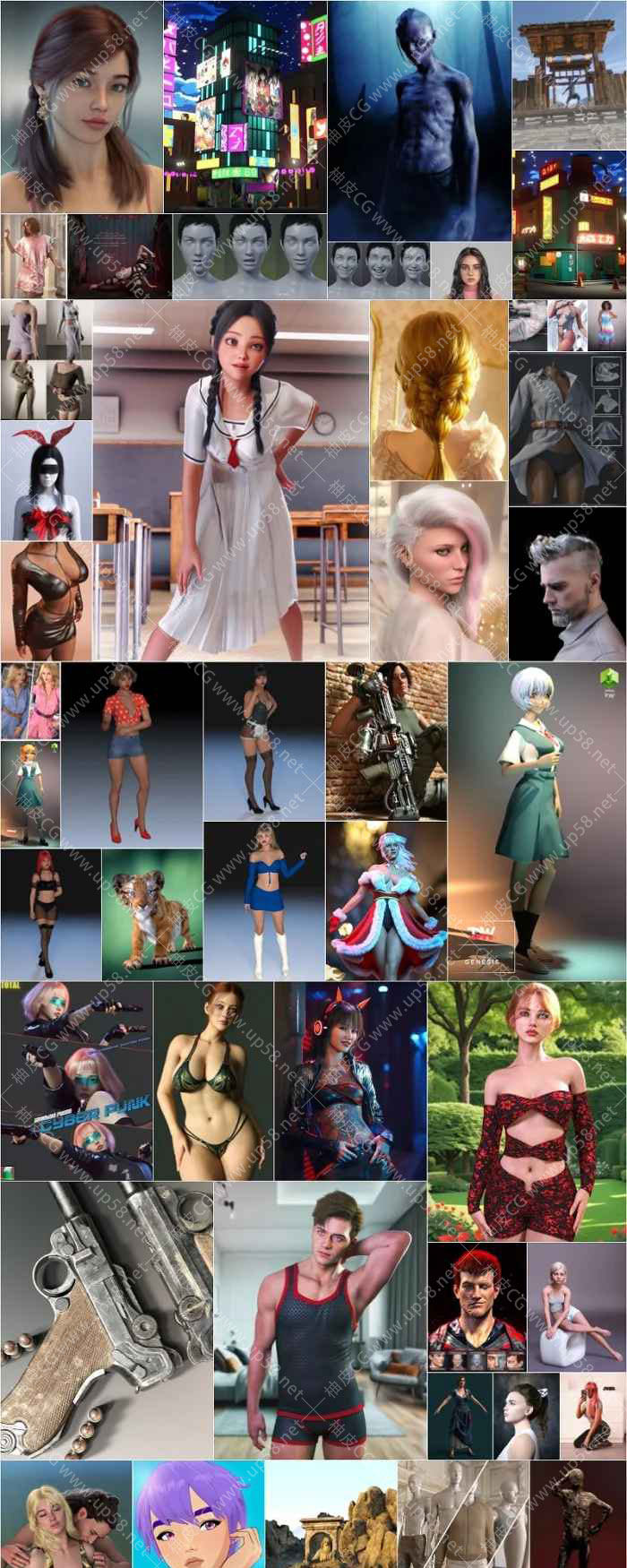 Daz studio 3D角色模型素材合集2026年度2月第一波