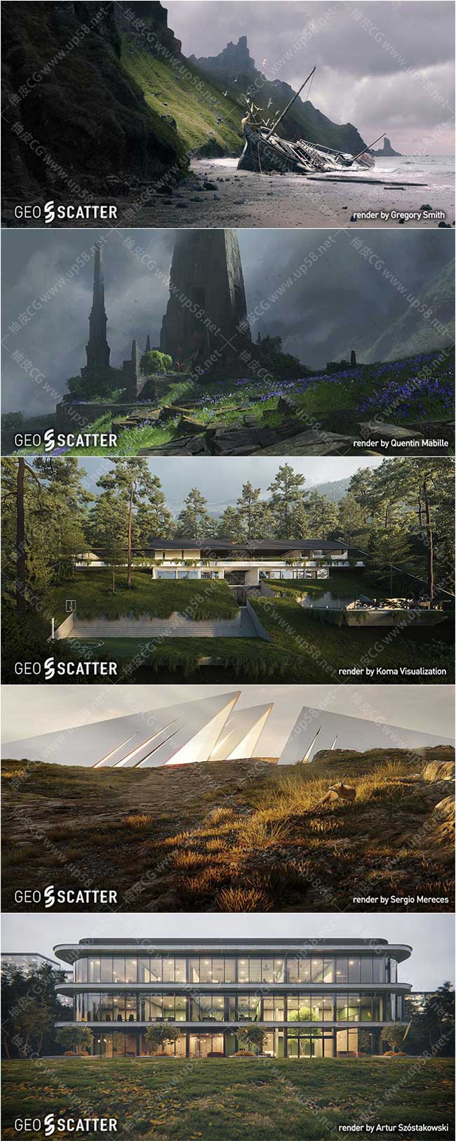 Blender交互散射分布工具插件Geo-Scatter 5.5.2+中文字幕教程