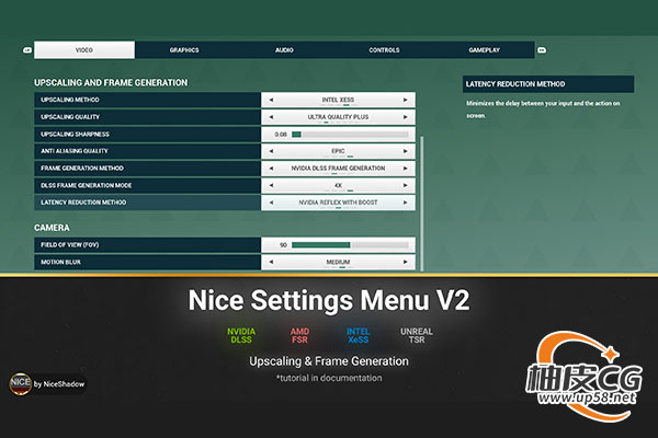 Unreal Engine完整可定制游戏UI设置菜单选项面板Nice Settings Menu V2