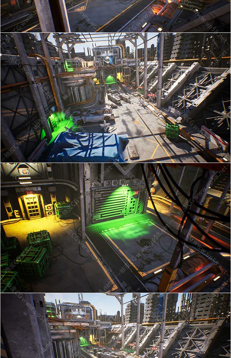 Unreal Engine科幻风格关卡构建工具包SciFi Kitbash Level Builder Vol.2