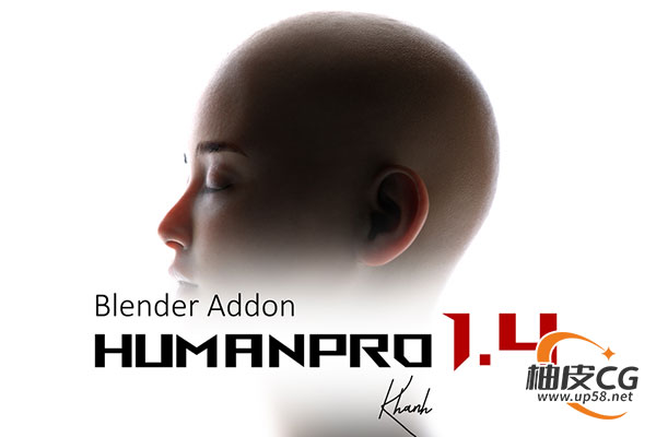 Blender创建人类皮肤纹理肌理面部控制插件HumanPro1.4