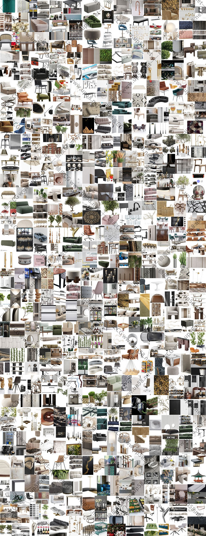 3DSMAX家具装饰可视化设计多格式专业高精度3D模型合集