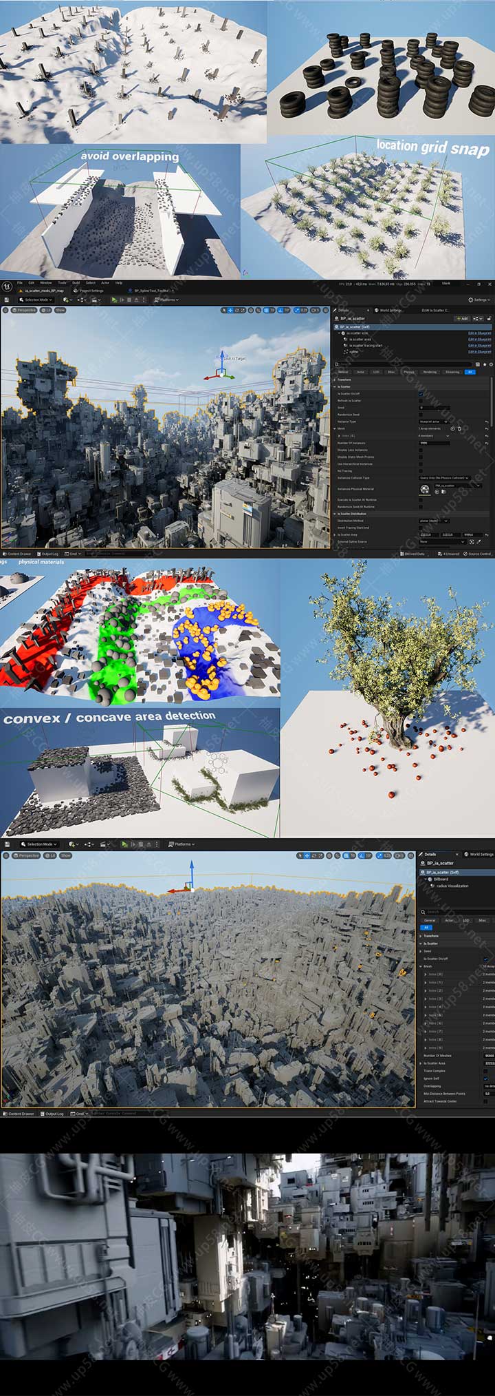 Unreal Engine专业物体随机散布与环境构建工具ia scatter