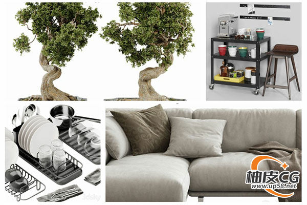 3DSMAX家具装饰可视化设计多格式专业高精度3D模型合集