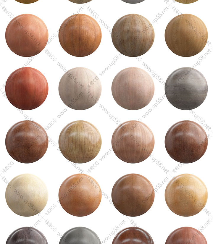 C4D 3dmax KeyShot VRay木纹地板 4K高清无缝PBR贴图纹理素材包