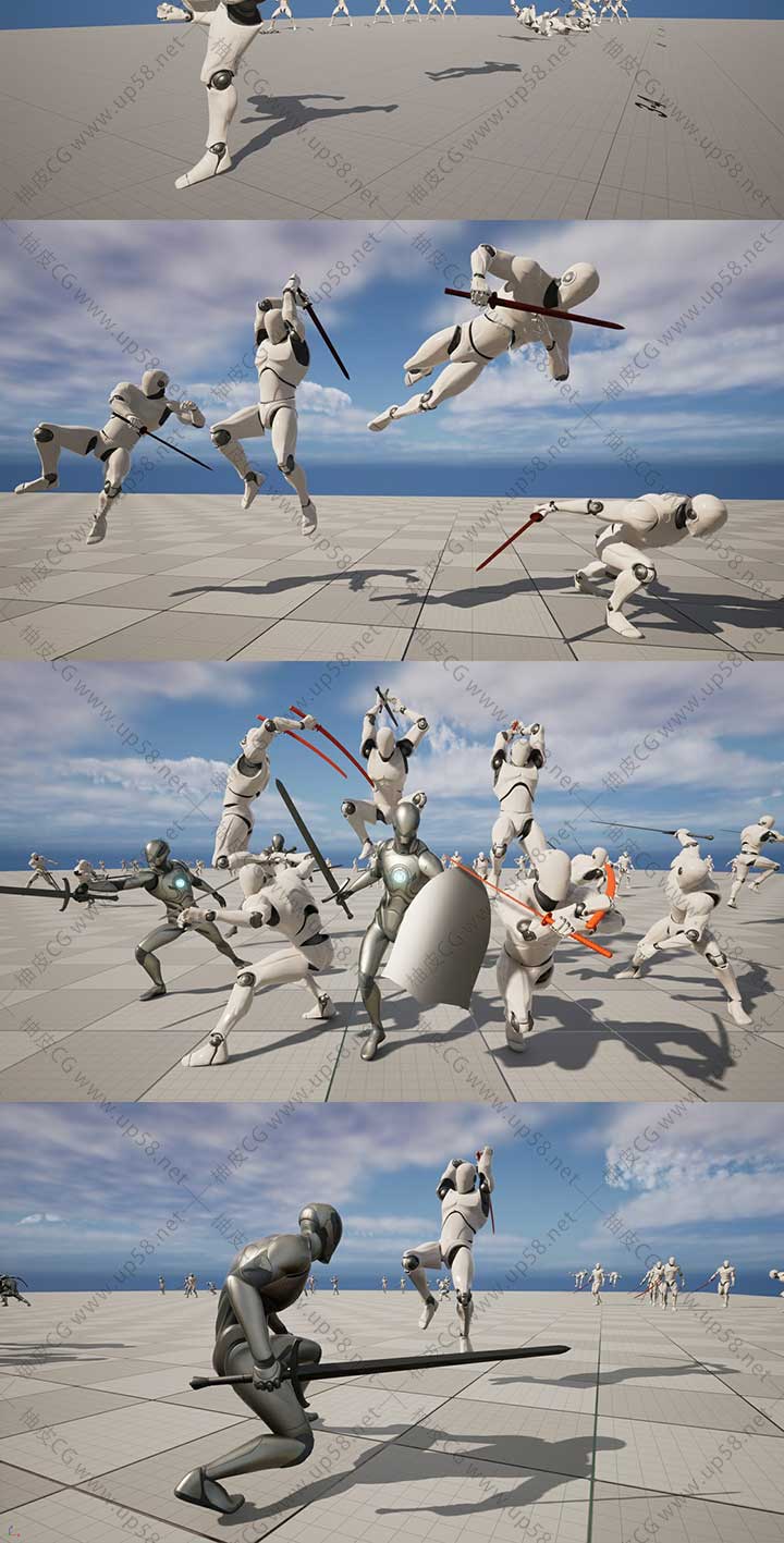 538个Unreal Engine战斗动作动画素材包