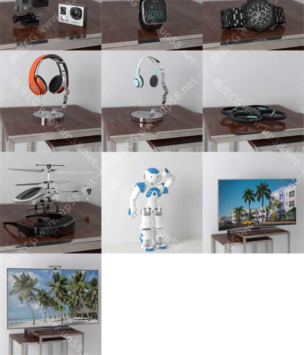 40组3DSMAX / VRay电脑手机游戏机电子产品精细3D模型