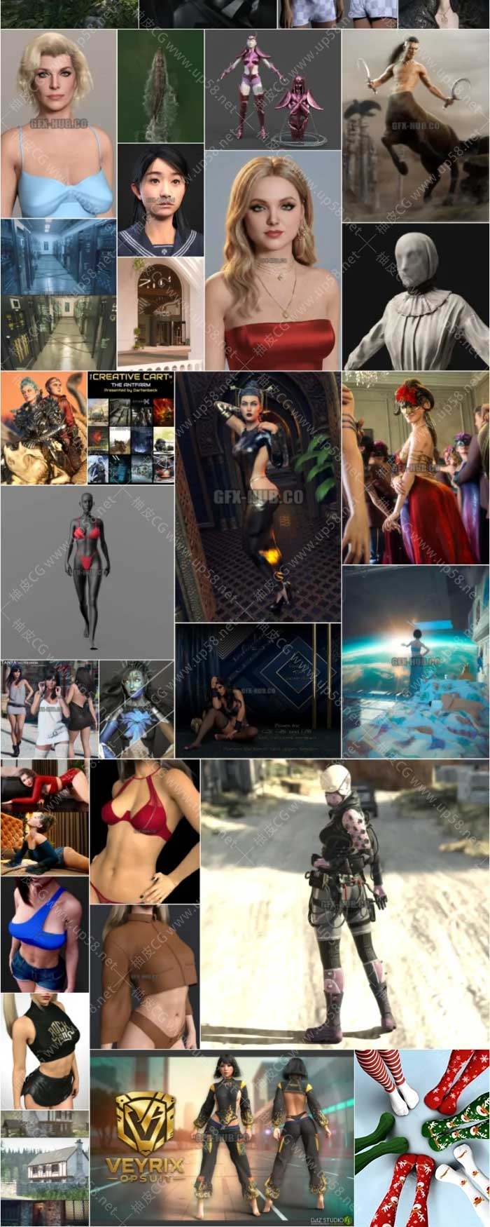 Daz studio 3D角色模型素材合集2026年度1月第二波