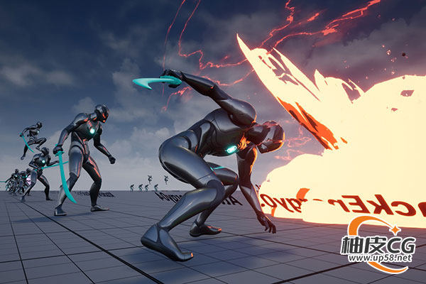 Unreal Engine魔幻骑士攻击闪避等全品类动作持剑施法动画包
