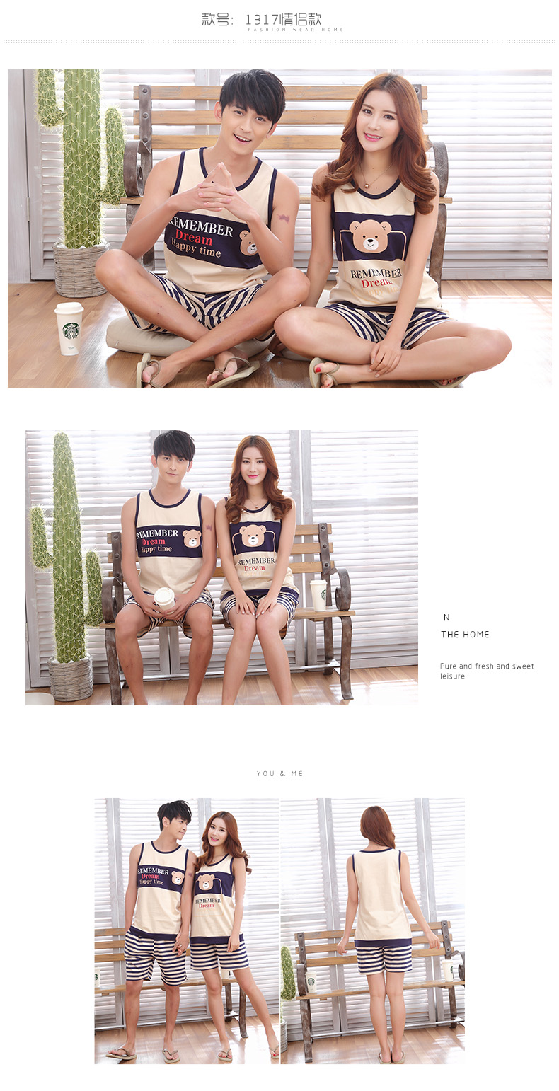 Pyjama mixte en Coton à manche courte - Ref 3006091 Image 16