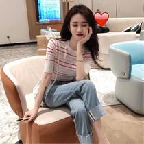 European station 2021 new suit women age reduction high fashion foreign style high cold Imperial sister wind jeans jacket fashion