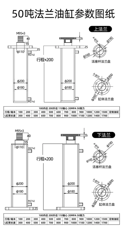 xi lanh thủy lực 2 tầng Xi lanh dầu Xi lanh dầu thủy lực Xi lanh thủy lực 180 mặt bích hai chiều hạng nặng 40 tấn máy đóng kiện dầu trạm bơm thủy lực tùy chỉnh cảm biến hành trình xi lanh thủy lực giá xi lanh thủy lực 2 chiều