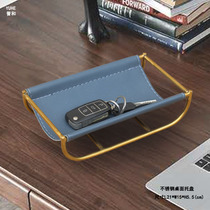 Key rack sundries storage box creative desktop leather small tray holding high-end indoor ornaments