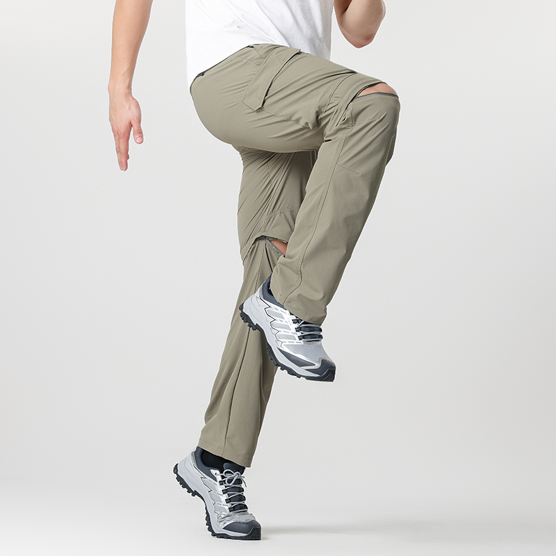 Elastic Detachable Two-Section Quick-Drying Pants for Men, Outdoor Sports Style Workwear, Thin Loose Straight-Leg Multi-Pocket Plus-Size Trousers Elastic Detachable Two-Section Quick-Drying Pants for Men, Outdoor Sports Style Workwear, Thin Loose Straight-Leg Multi-Pocket Plus-Size Trousers